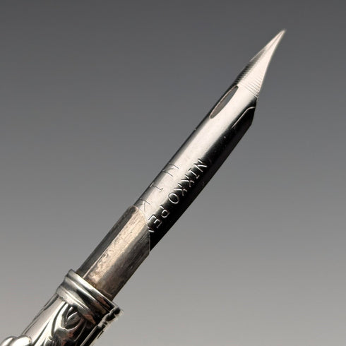 1905年頃 アンティーク 純銀製製 推進式ペンシル&つけペン 90-112mm